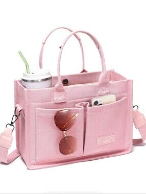 Canvas Tote Bag in Pink NWOT